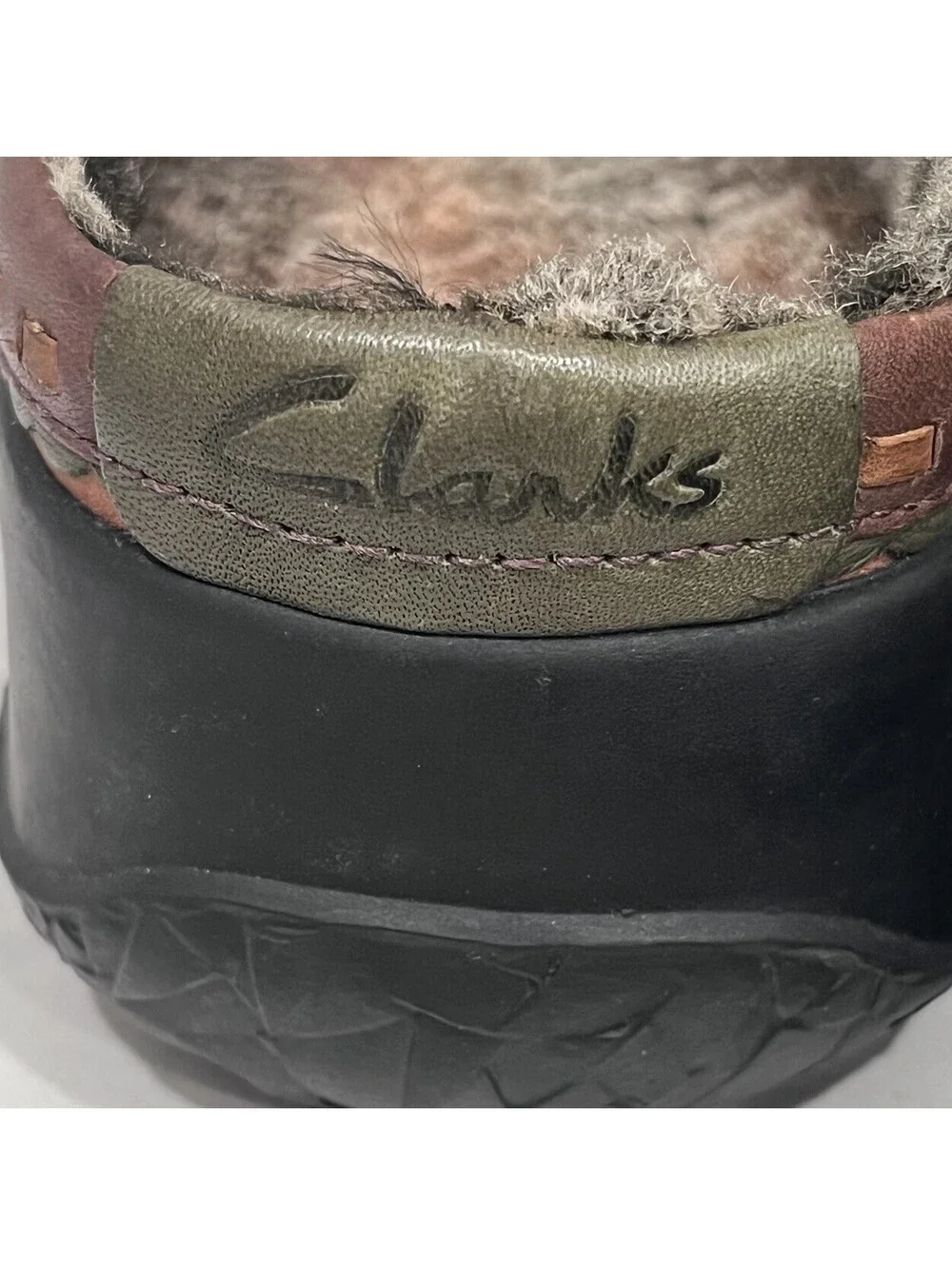 Clarks Brown Leather Clog Mules Women’s 7.5M Slip On Comfort Shoes Boho Hippie